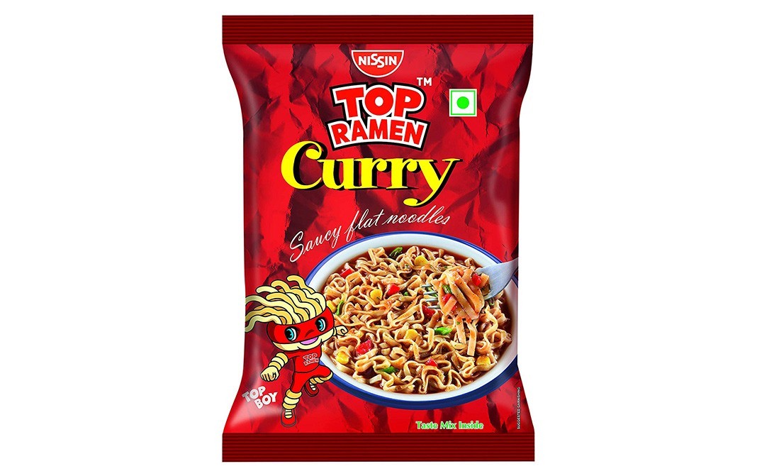 Top ramen Curry Saucy Flat Noodles   Pack  70 grams